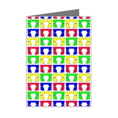 Colorful Seamless Pattern Mini Greeting Card by Amaryn4rt