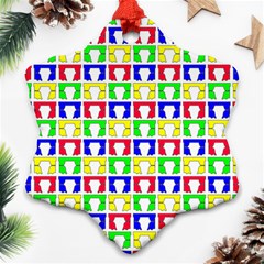 Colorful Seamless Pattern Snowflake Ornament (two Sides) by Amaryn4rt