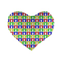 Colorful Seamless Pattern Standard 16  Premium Heart Shape Cushions by Amaryn4rt