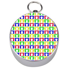 Colorful Seamless Pattern Silver Compasses by Amaryn4rt