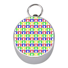 Colorful Seamless Pattern Mini Silver Compasses by Amaryn4rt