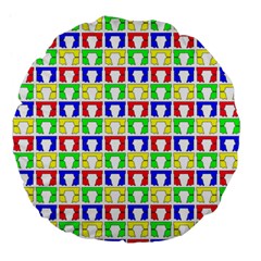 Colorful Seamless Pattern Large 18  Premium Flano Round Cushions by Amaryn4rt