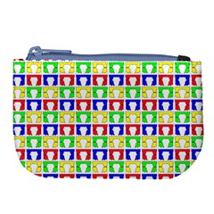 Colorful Seamless Pattern Large Coin Purse