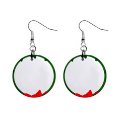 Holiday Wreath Mini Button Earrings by Amaryn4rt