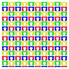 Colorful Seamless Pattern Wooden Puzzle Square by Amaryn4rt