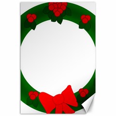 Holiday Wreath Canvas 24  X 36  by Amaryn4rt