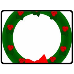 Holiday Wreath Fleece Blanket (large) by Amaryn4rt