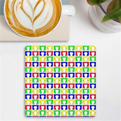 Colorful Seamless Pattern Uv Print Square Tile Coaster  by Amaryn4rt