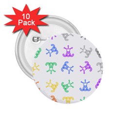 Rainbow Clown Pattern 2 25  Buttons (10 Pack)  by Amaryn4rt