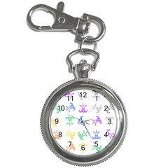 Rainbow Clown Pattern Key Chain Watches by Amaryn4rt