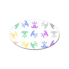 Rainbow Clown Pattern Sticker Oval (10 Pack) by Amaryn4rt