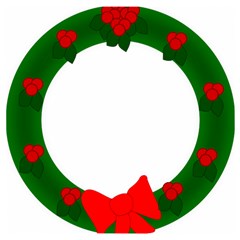 Holiday Wreath Wooden Puzzle Square by Amaryn4rt