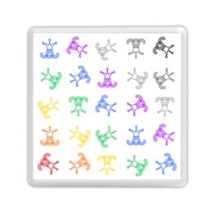 Rainbow Clown Pattern Memory Card Reader (square) by Amaryn4rt