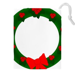 Holiday Wreath Drawstring Pouch (4xl) by Amaryn4rt