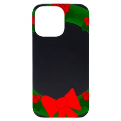 Holiday Wreath Iphone 14 Pro Max Black Uv Print Case by Amaryn4rt