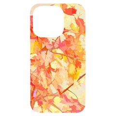 Monotype Art Pattern Leaves Colored Autumn Iphone 14 Pro Black Uv Print Case by Amaryn4rt