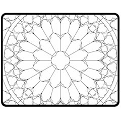 Roses Stained Glass Fleece Blanket (medium) by Amaryn4rt