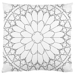 Roses Stained Glass Large Cushion Case (one Side) by Amaryn4rt