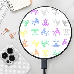 Rainbow Clown Pattern Wireless Fast Charger(black) by Amaryn4rt