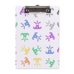 Rainbow Clown Pattern A5 Acrylic Clipboard by Amaryn4rt