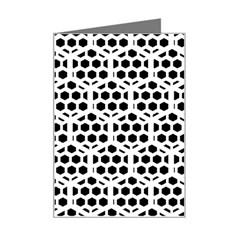 Seamless Honeycomb Pattern Mini Greeting Card by Amaryn4rt