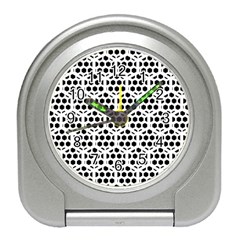 Seamless Honeycomb Pattern Travel Alarm Clock by Amaryn4rt