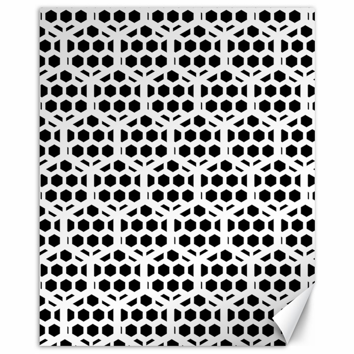 Seamless Honeycomb Pattern Canvas 11  x 14 