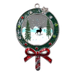 Rocky Mountain High Colorado Metal X mas Lollipop With Crystal Ornament