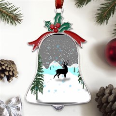 Rocky Mountain High Colorado Metal Holly Leaf Bell Ornament by Amaryn4rt