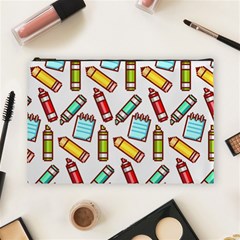 Seamless Pixel Art Pattern Cosmetic Bag (large) by Amaryn4rt