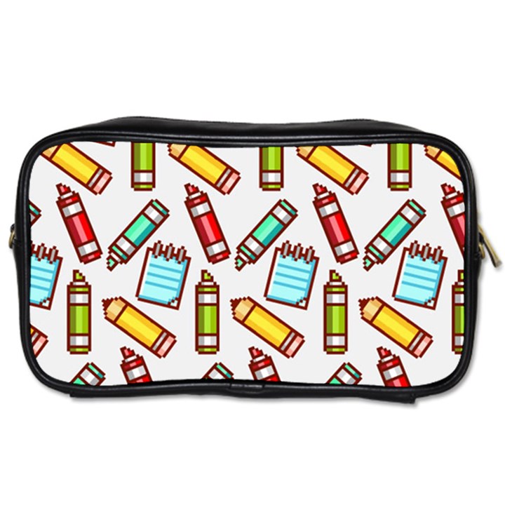 Seamless Pixel Art Pattern Toiletries Bag (Two Sides)