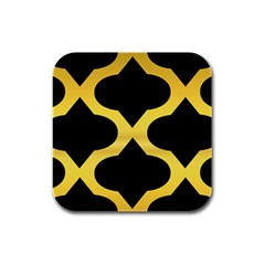 Seamless Gold Pattern Rubber Square Coaster (4 Pack) by Amaryn4rt