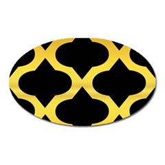 Seamless Gold Pattern Oval Magnet by Amaryn4rt