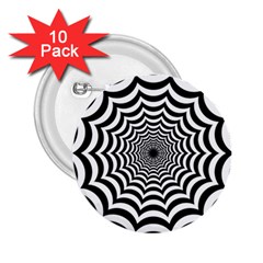 Spider Web Hypnotic 2 25  Buttons (10 Pack)  by Amaryn4rt