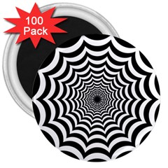 Spider Web Hypnotic 3  Magnets (100 Pack) by Amaryn4rt