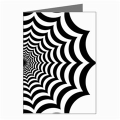 Spider Web Hypnotic Greeting Card by Amaryn4rt