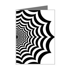 Spider Web Hypnotic Mini Greeting Card by Amaryn4rt