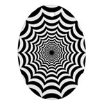 Spider Web Hypnotic Oval Ornament (Two Sides) Front