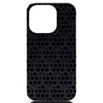 Seamless Honeycomb Pattern iPhone 14 Pro Black UV Print Case Front