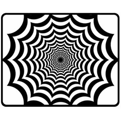 Spider Web Hypnotic Two Sides Fleece Blanket (medium) by Amaryn4rt