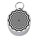 Spider Web Hypnotic Mini Silver Compasses Front