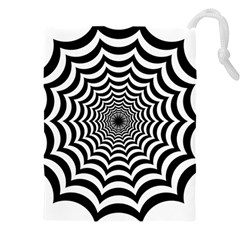 Spider Web Hypnotic Drawstring Pouch (5xl) by Amaryn4rt