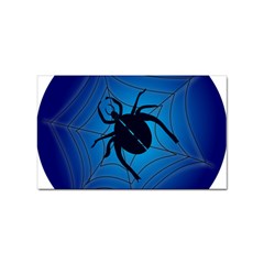 Spider On Web Sticker Rectangular (10 Pack)