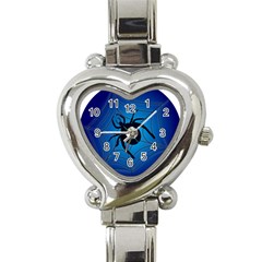 Spider On Web Heart Italian Charm Watch by Amaryn4rt