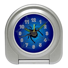 Spider On Web Travel Alarm Clock by Amaryn4rt