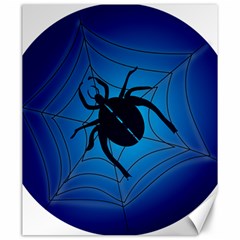 Spider On Web Canvas 20  X 24  by Amaryn4rt