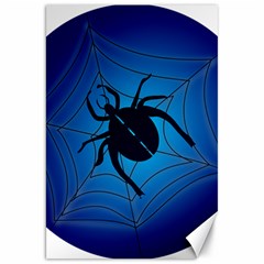 Spider On Web Canvas 20  X 30  by Amaryn4rt