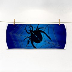 Spider On Web Hand Towel by Amaryn4rt