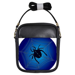 Spider On Web Girls Sling Bag by Amaryn4rt