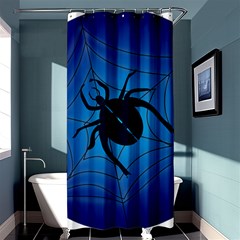 Spider On Web Shower Curtain 36  X 72  (stall)  by Amaryn4rt